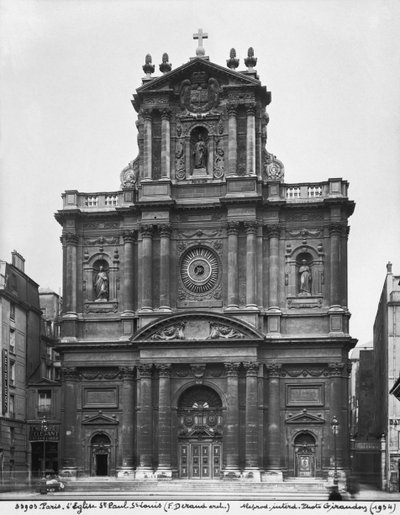 Veduta della facciata della Chiesa di Saint-Paul-Saint-Louis, Parigi, 1627-41 da Etienne and Derand, F. Martellange